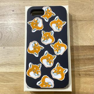 メゾンキツネ(MAISON KITSUNE')の新品　メゾンキツネ　iPhone8ケース　スマホケース　ブラック　シリコン(iPhoneケース)