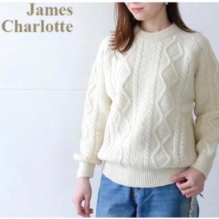 シップス(SHIPS)のJames Charlotte アランニット 美品(ニット/セーター)