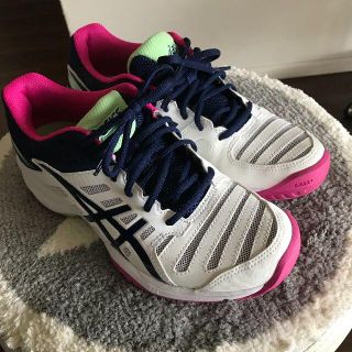 アシックスショウジ(asics)のアシックステニスシューズ★レディース用★23cm★オムニクレー用(シューズ)