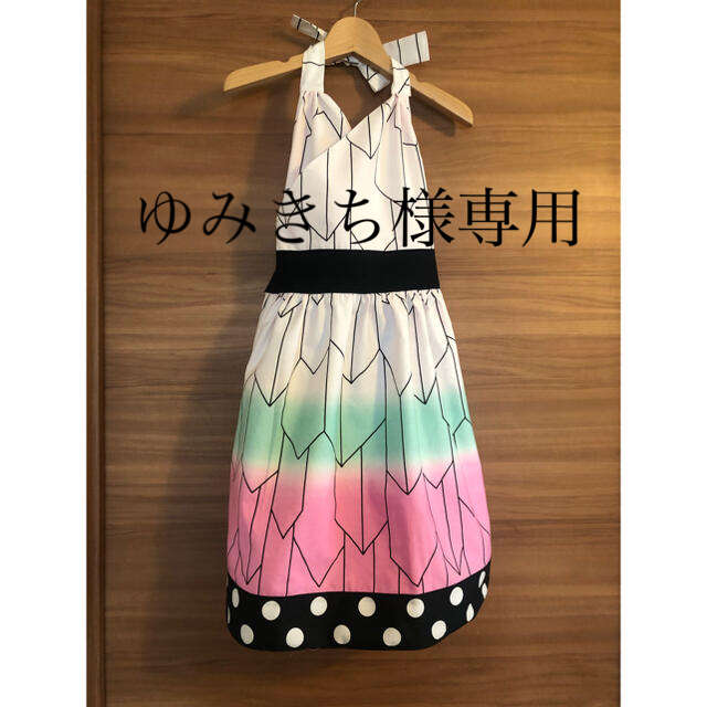 ゆみきち様専用　胡蝶しのぶのエプロンドレス キッズ/ベビー/マタニティのキッズ服女の子用(90cm~)(ワンピース)の商品写真