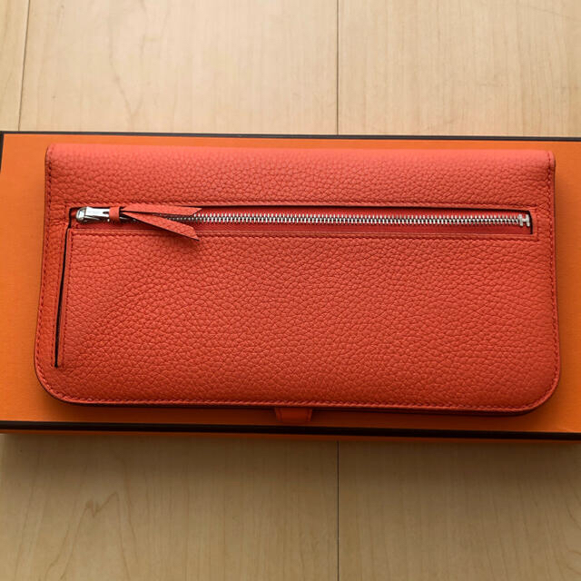 HERMES ドゴン♡レクトヴェルソ　オレンジ×ピンク　バイカラー長財布 レディースのファッション小物(財布)の商品写真