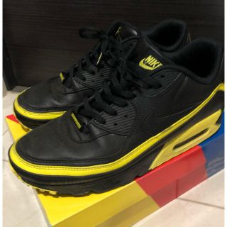 ナイキ(NIKE)のairmax90 undefeated イエロー 30cm 替紐付(スニーカー)