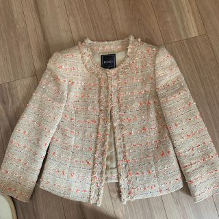 フォクシー(FOXEY)のwhite0101rakuma様ご専用　フォクシー　ツイードジャケット(ノーカラージャケット)