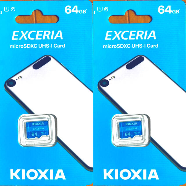 東芝(トウシバ)のmicroSDカード　マイクロSDカード　64GB キオクシア　2枚 スマホ/家電/カメラのスマートフォン/携帯電話(その他)の商品写真