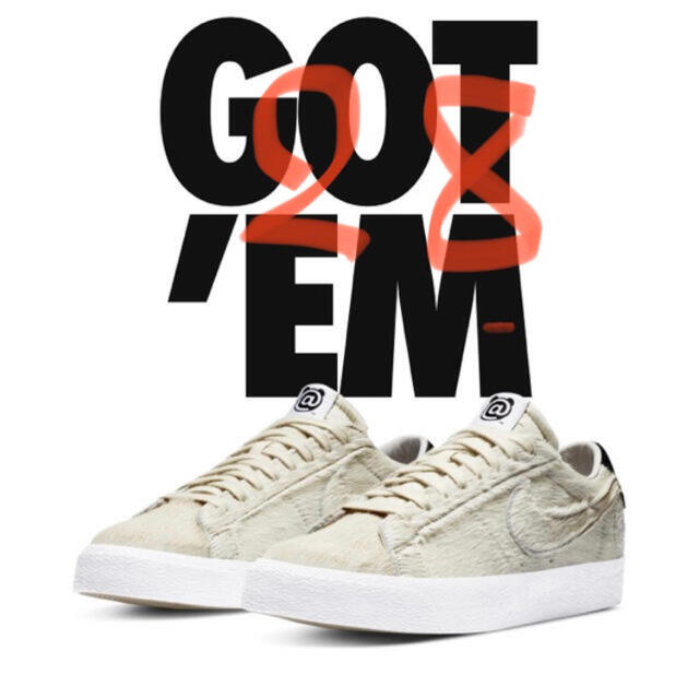 28cm NIKE SB BLAZER LOW BE@RBRICK ブレーザー