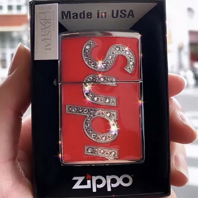 Supreme Swarovski Zippo 2