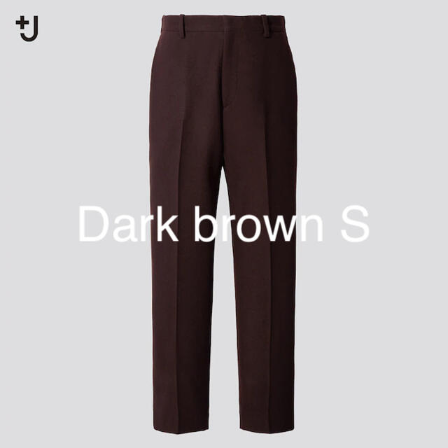 +j  ウールブレンドイージーパンツ ダークブラウン SサイズDARKBROWN