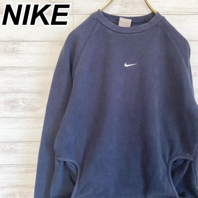 NIKE - レディースXLサイズ 古着 ナイキ スウェット ネイビー ワン