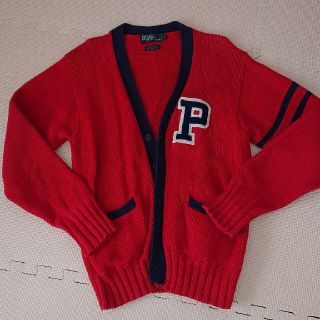 ラルフローレン(Ralph Lauren)のRALPH LAUREN  カーディガン  ヴィンテージ  赤(カーディガン)