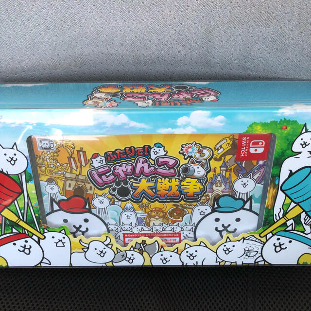 新品【超激レア】ふたりで！にゃんこ大戦争「ソフト＆ポーチセット」 Switch