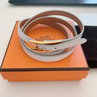 エルメス(Hermes)の新品同様パリ本店購入✨HERMES レザーブレスレットアピ 3MM(ブレスレット/バングル)