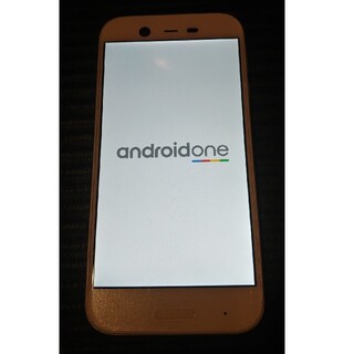 シャープ(SHARP)のSIMフリー Android One X1 ホワイト 画面にヒビあり(スマートフォン本体)