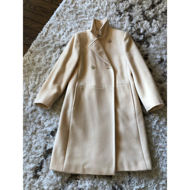 MAXMARA マックスマーラ　白タグ　カシミア混コート　36ジャケット/アウター