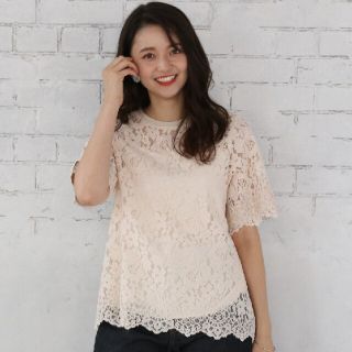 アナトリエ(anatelier)のanatelier　コードラッセルレースブラウス　新品未使用　M(シャツ/ブラウス(半袖/袖なし))