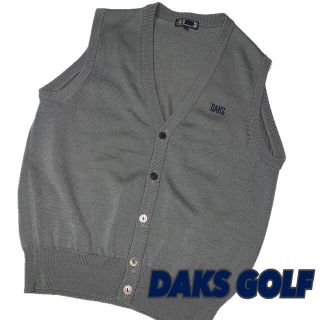 日本製【DAKS GOLF】ダックスゴルフ ベスト グレー 毛100%(ベスト)