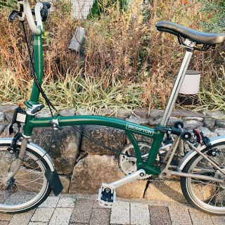 ブロンプトン(BROMPTON)の2019ブロンプトンM3L-Xレーシンググリーンチタンスーパーライト美品超軽量(自転車本体)