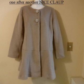 ワンアフターアナザーナイスクラップ(one after another NICE CLAUP)のNICE CLAUPナイスクラップ♡ビジューボタン柔らかコート(ロングコート)