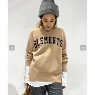 アパルトモンドゥーズィエムクラス(L'Appartement DEUXIEME CLASSE)のAP STUDIO 新品★ELEMENTSニットプルオーバー★(ニット/セーター)