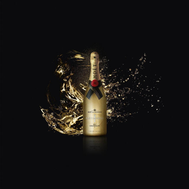 MOËT & CHANDON(モエエシャンドン)のモエエシャンドン１５０周年アニバーサリーゴールド　限定希少 食品/飲料/酒の酒(シャンパン/スパークリングワイン)の商品写真