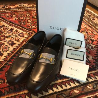 グッチ(Gucci)のあいさん専用★未使用★GUCCI レザー ホースビット ローファー　38(ローファー/革靴)