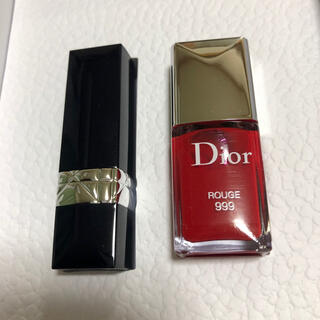 ディオール(Dior)のDIOR VERNIS & ROUGE DIOR 999 ミニサイズ(マニキュア)