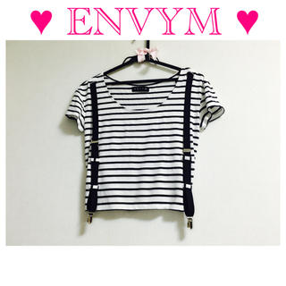 アンビー(ENVYM)のENVYMボーダーT(Tシャツ(半袖/袖なし))