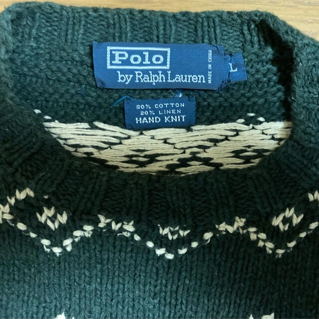 POLO RALPH LAUREN(ポロラルフローレン)のポロラルフローレン手編みニットセーター メンズのトップス(ニット/セーター)の商品写真