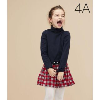 プチバトー(PETIT BATEAU)の新品未使用  プチバトー  ハイネック  コンビ  ワンピース  4ans(ワンピース)