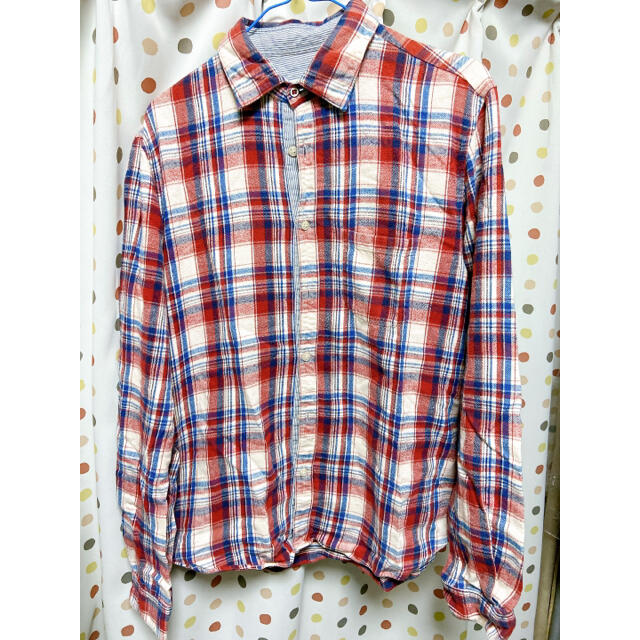 チェックシャツ ネルシャツ 秋服　冬服　長袖　Yシャツ　オーバーサイズ メンズのトップス(シャツ)の商品写真