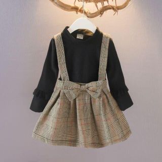 90～130　ワンピース　フォーマル　チェック　子供服 No.5(ワンピース)