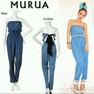 ムルーア(MURUA)の未使用　MURUAデニムロンパース(オールインワン)