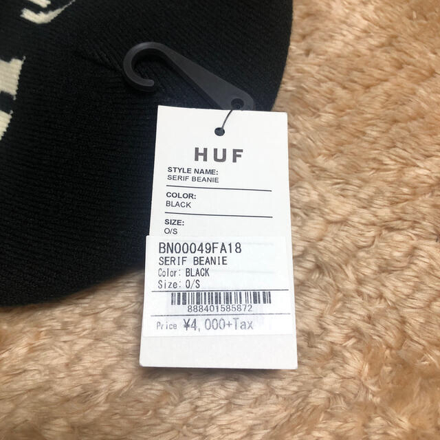 HUF(ハフ)のHUF ニット帽　メンズ　黒　ストリート　ブラック メンズの帽子(ニット帽/ビーニー)の商品写真