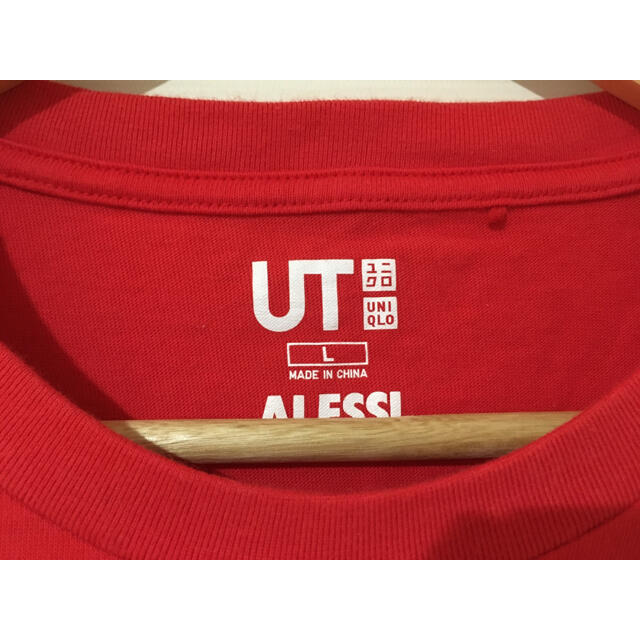 UNIQLO(ユニクロ)のユニクロTシャツ　Lサイズ　レッド メンズのトップス(Tシャツ/カットソー(半袖/袖なし))の商品写真