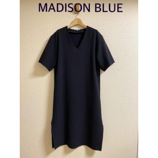 マディソンブルー(MADISONBLUE)の【MADISONBLUEマディソンブルー】ポリエステルVネックドレス/ブラック(ロングワンピース/マキシワンピース)