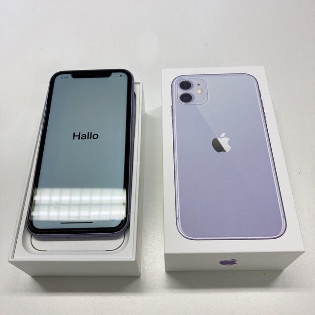 本物の Apple - iPhone 11 パープル 64GB SIMフリー Apple MWLX2J