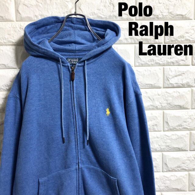 POLO RALPH LAUREN(ポロラルフローレン)のポロラルフローレン　フルジップパーカー　刺繍ロゴ　Mサイズ メンズのトップス(パーカー)の商品写真