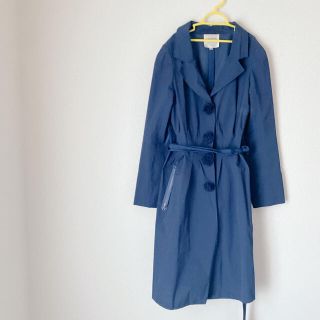 ランバンオンブルー(LANVIN en Bleu)のLANVIN en Bleu ネイビー　ロングトレンチコート(トレンチコート)