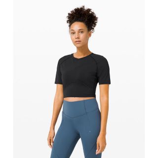 ルルレモン(lululemon)のlululemon fine force short sleeve 半袖 4 黒(Tシャツ(半袖/袖なし))