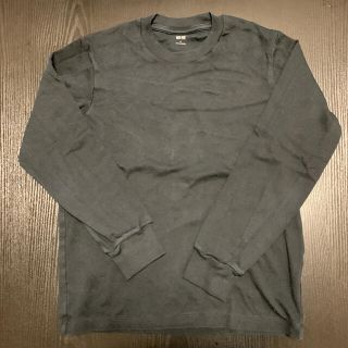 ユニクロ(UNIQLO)の【Sサイズ】ユニクロ ロンT 長袖 黒(Tシャツ/カットソー(七分/長袖))