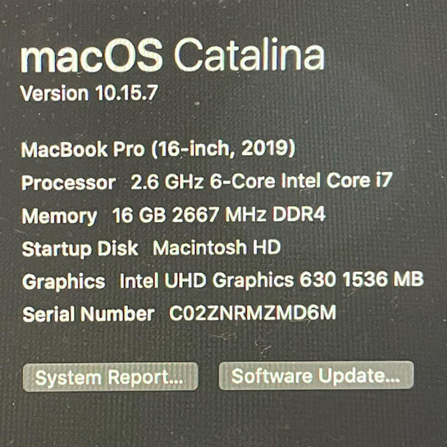 Macbook Pro 16インチ US スペースグレイ AppleCare