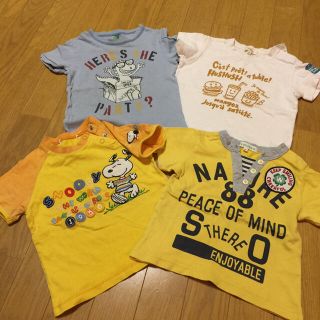 サンカンシオン(3can4on)のTシャツ4点セット 80サイズ  スヌーピー、ベネトンなど(Ｔシャツ)