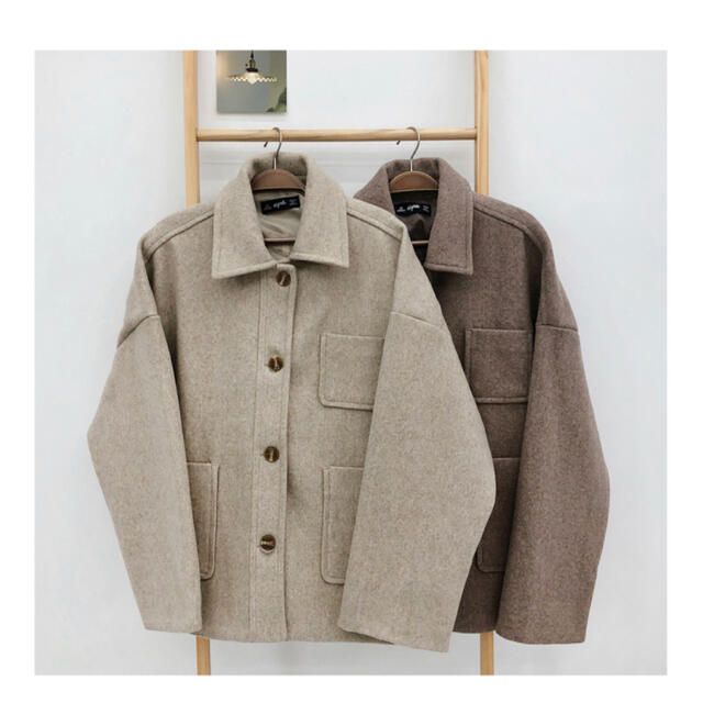 GOGOSING(ゴゴシング)の韓国  ファッション 66girls コート オーバーハーフコート レディースのジャケット/アウター(ロングコート)の商品写真
