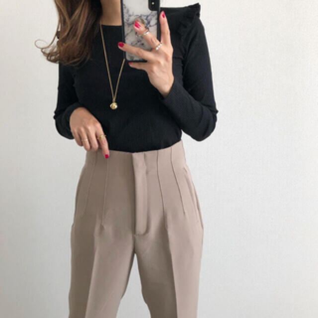 ラスト♡ 新品　ZARA ザラ　ハイウエストパンツ　モールグレー