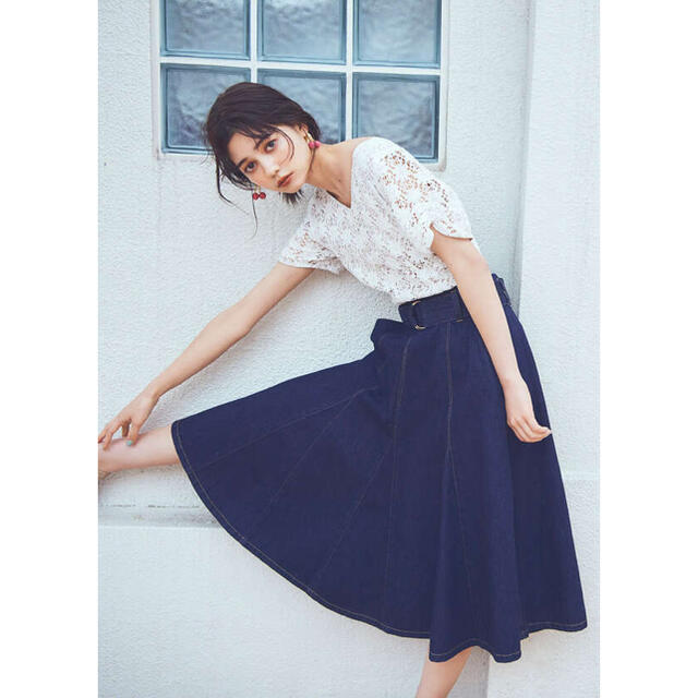 JILL by JILLSTUART(ジルバイジルスチュアート)のもふ様　専用❤︎ジル　デニムスカート レディースのスカート(ひざ丈スカート)の商品写真