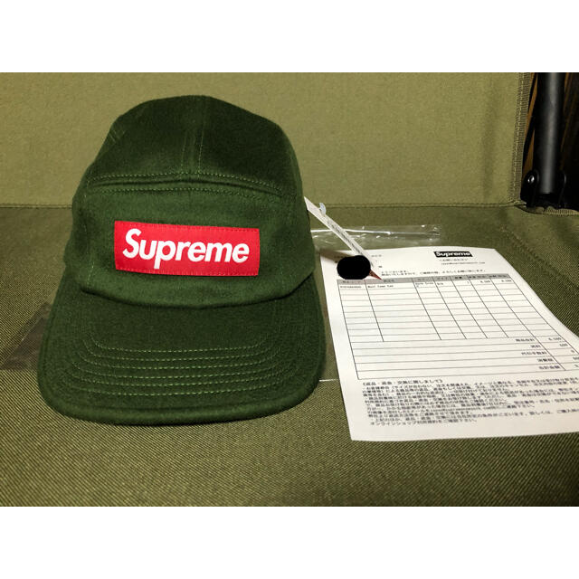 2020FW Supreme  Wool Camp Cap dark green帽子