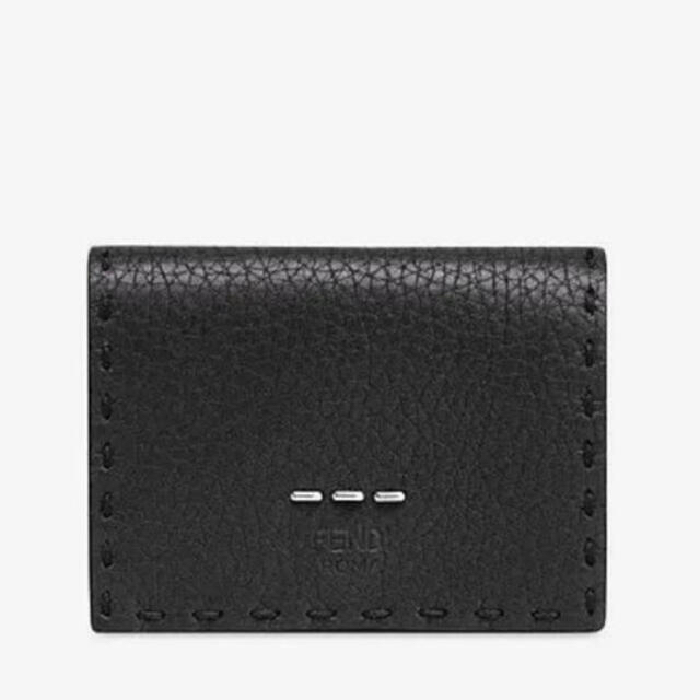 FENDI - ブラックレザー 三つ折り財布