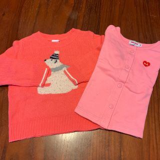 ベビーギャップ(babyGAP)のbaby GAP ギャップ　ニット セーター＆ミキハウス　カーディガン(ニット/セーター)