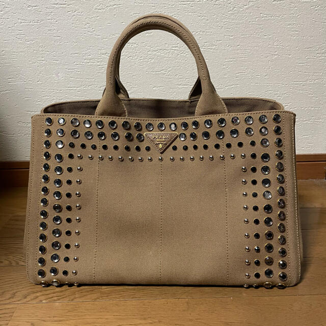 国産限定品 PRADA - PRADA プラダ カナパ ビジュー トートバッグの通販