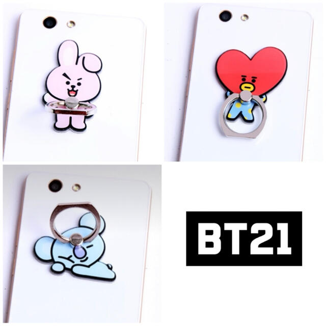 TATA 新品 スマホリング BT21 BTS バンタン 防弾少年団 エンタメ/ホビーのフィギュア(ゲームキャラクター)の商品写真