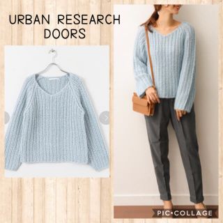 アーバンリサーチ(URBAN RESEARCH)の手編みローゲージニット(ニット/セーター)